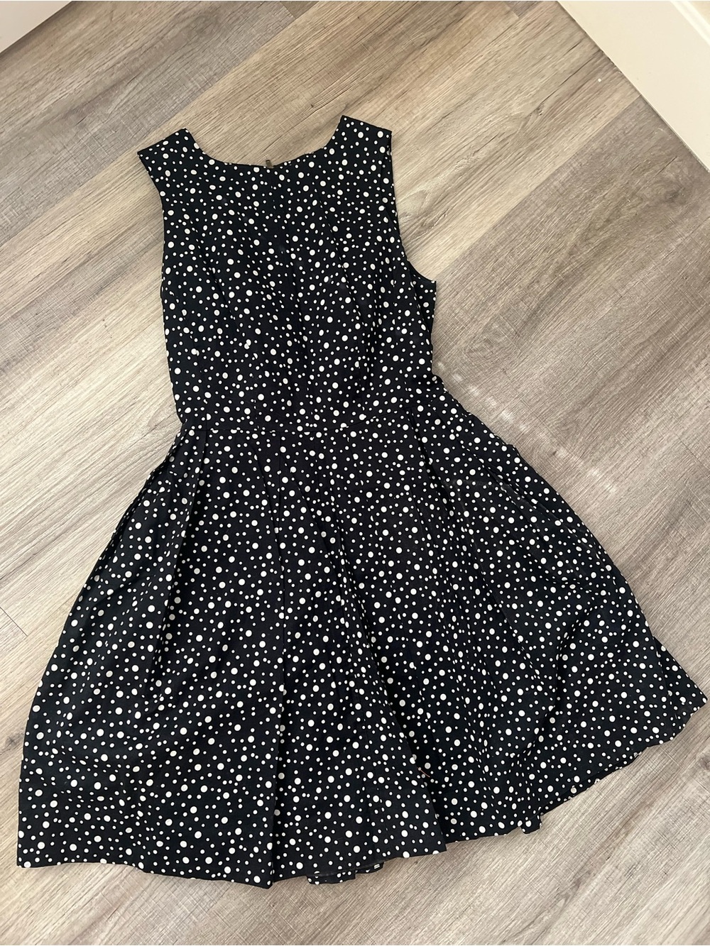 The Limited Black and White Polka Dot Midi Dress